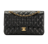 Medium Classic Double Flap, &pound;6,100, Handbags, Black, Caviar, Front view